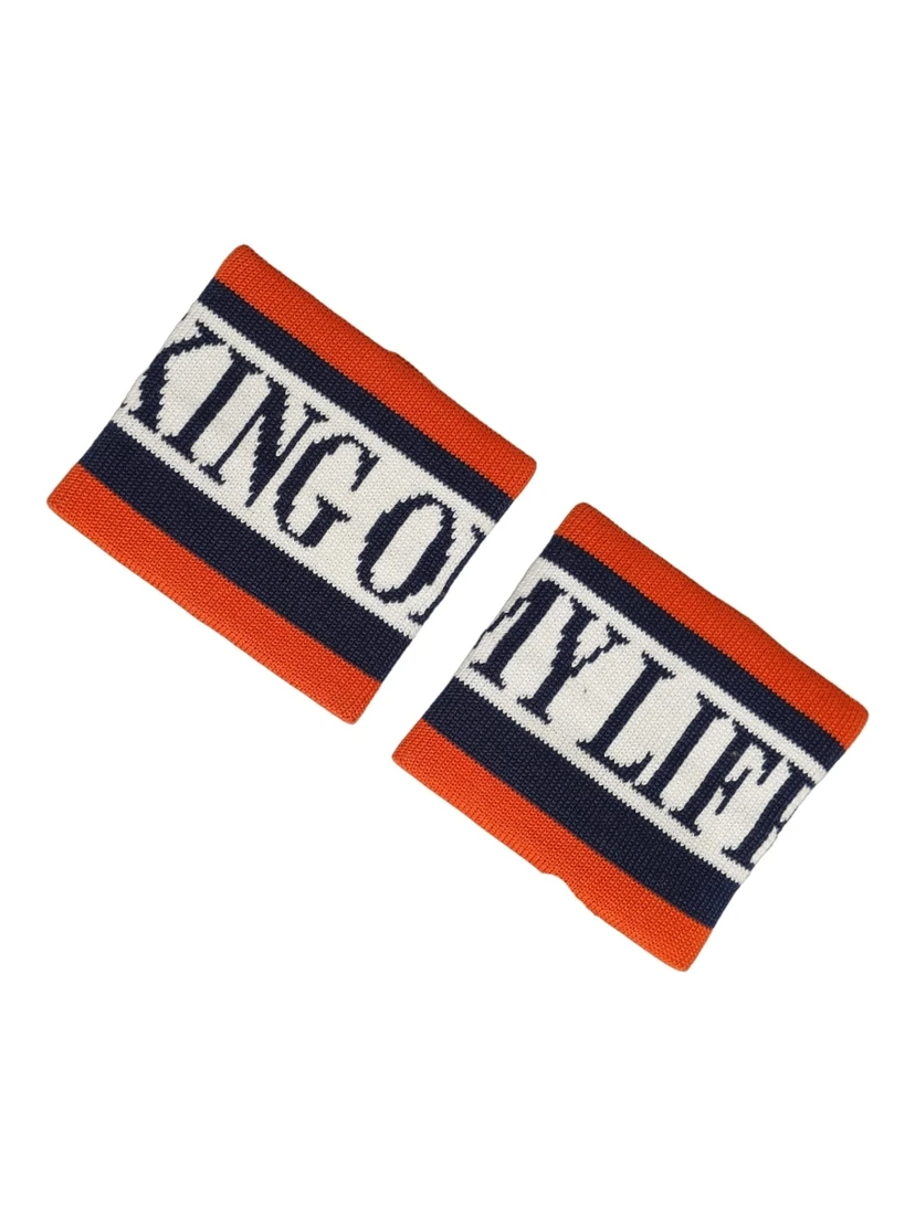Set Multicolor Striped Cotton "King Of My Life" Wristband