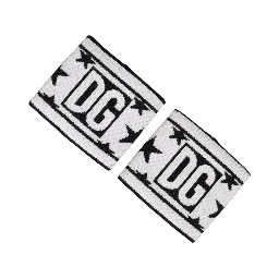 Men Set White Black Wool Logo #DGMILLENNIALS Wristband