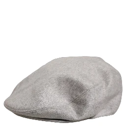 Men Light Grey Cashmere Newsboy Cabbie Cap Hat