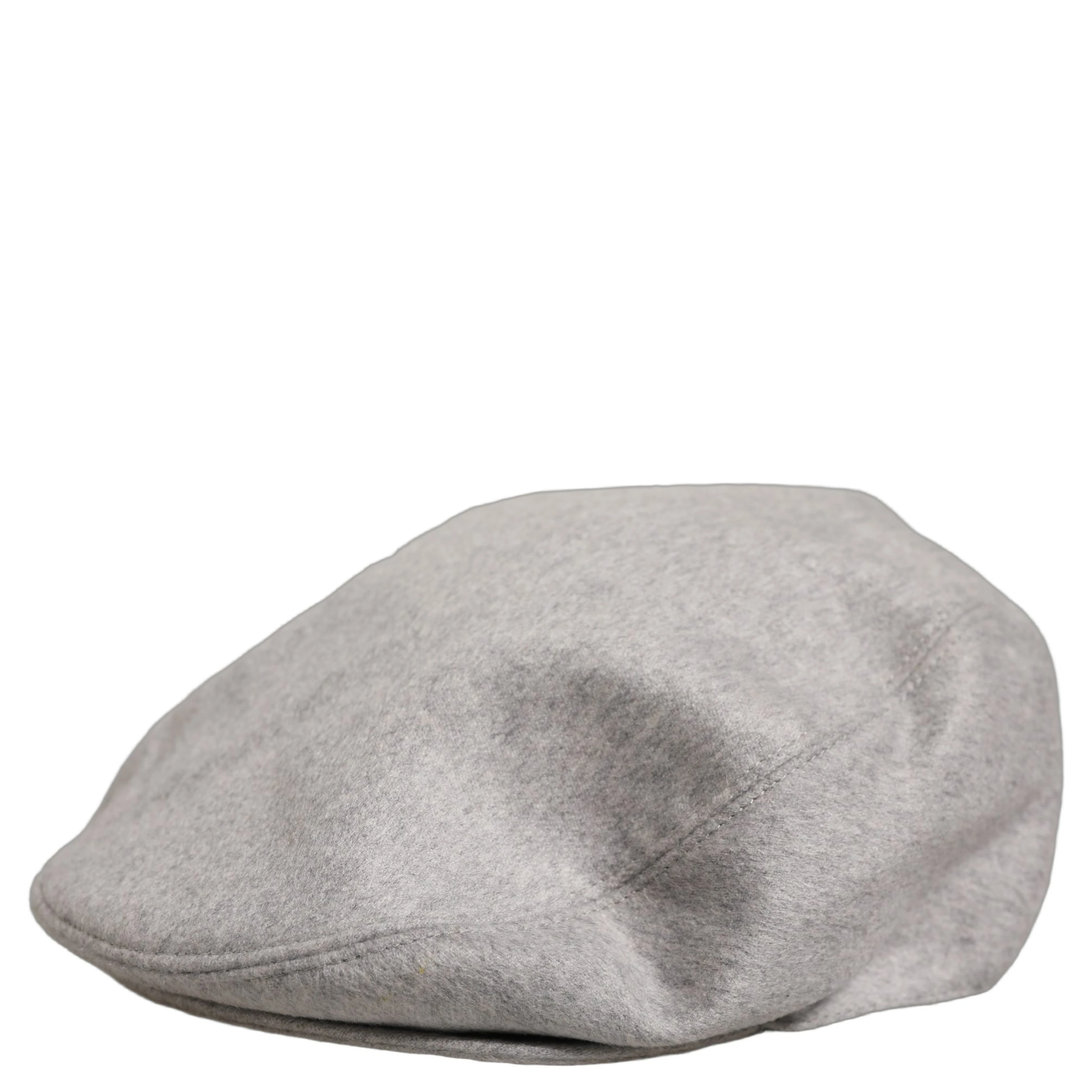 Men Light Grey Cashmere Newsboy Cabbie Cap Hat