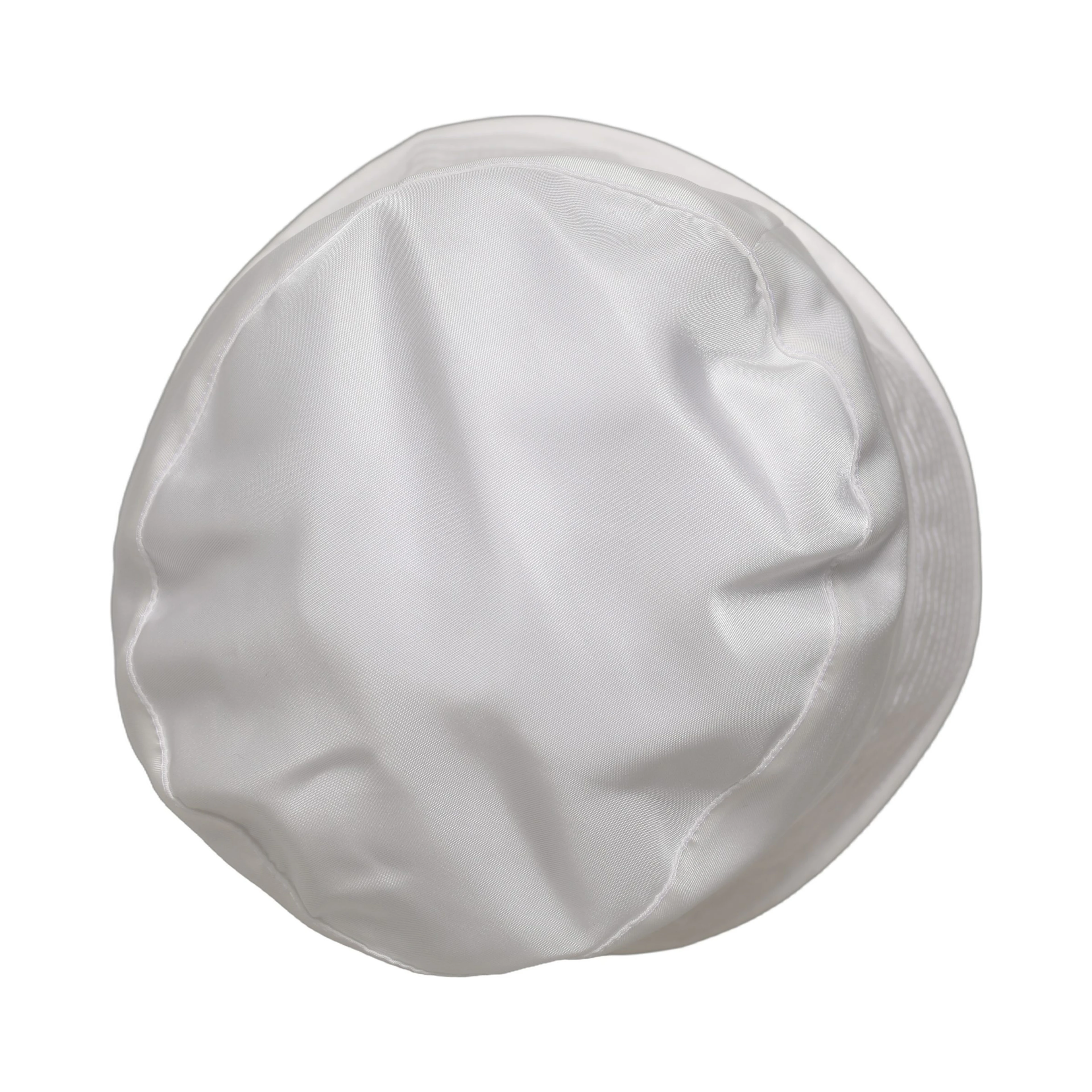 Men White Nylon Wide Brim Bucket Capello Hat