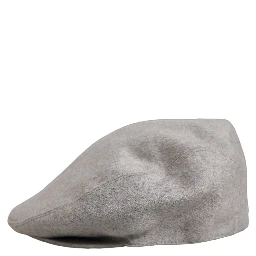 Men Light Grey Cashmere Newsboy Cabbie Cap Hat