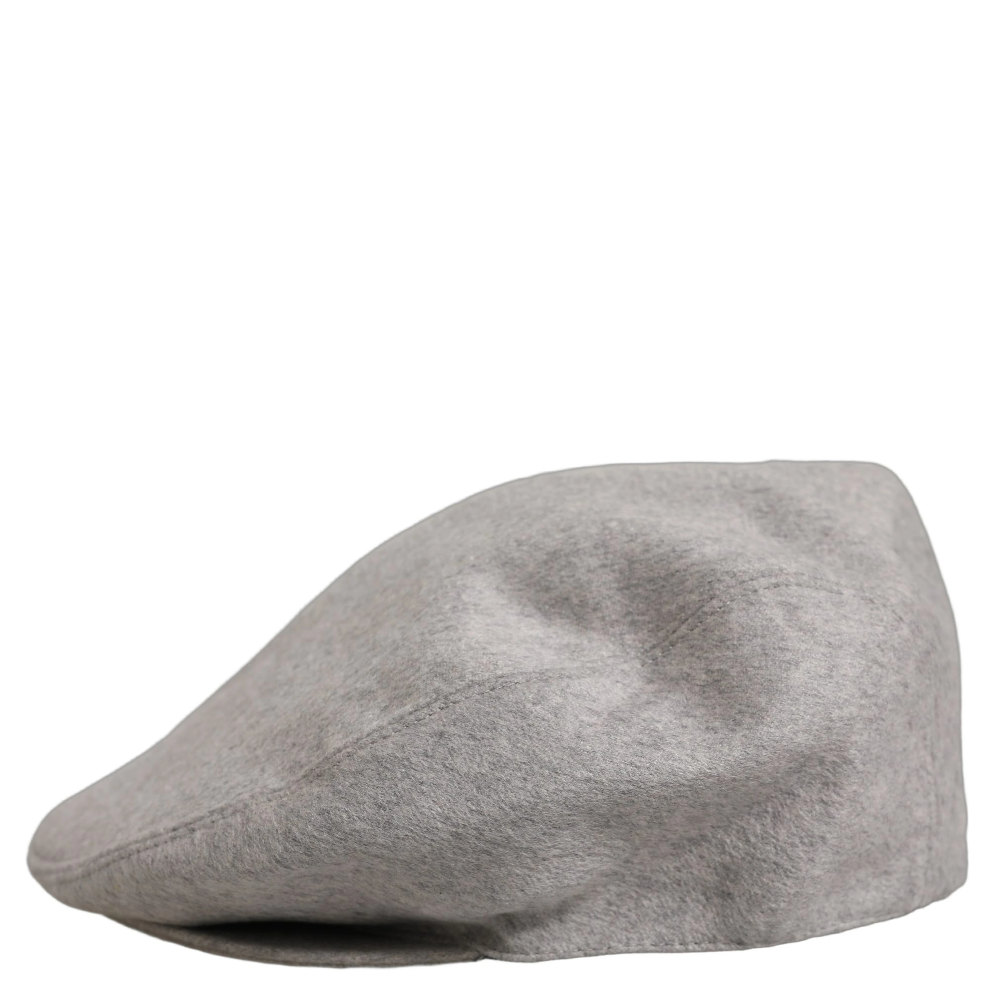 Men Light Grey Cashmere Newsboy Cabbie Cap Hat