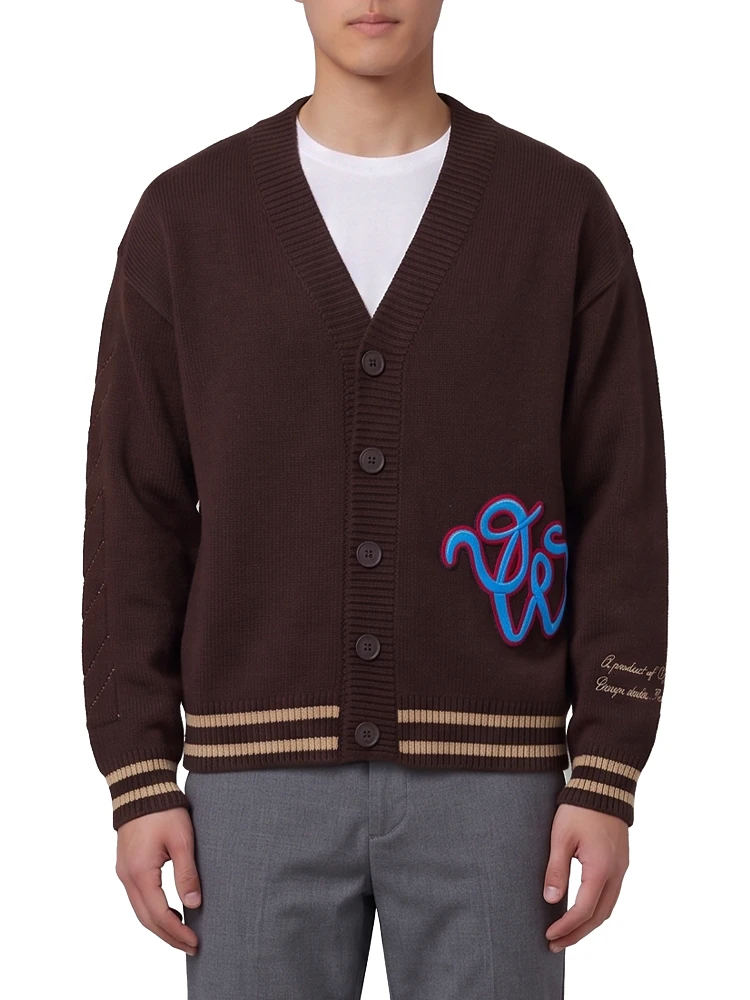 Cat Off Varsity knit cardigan