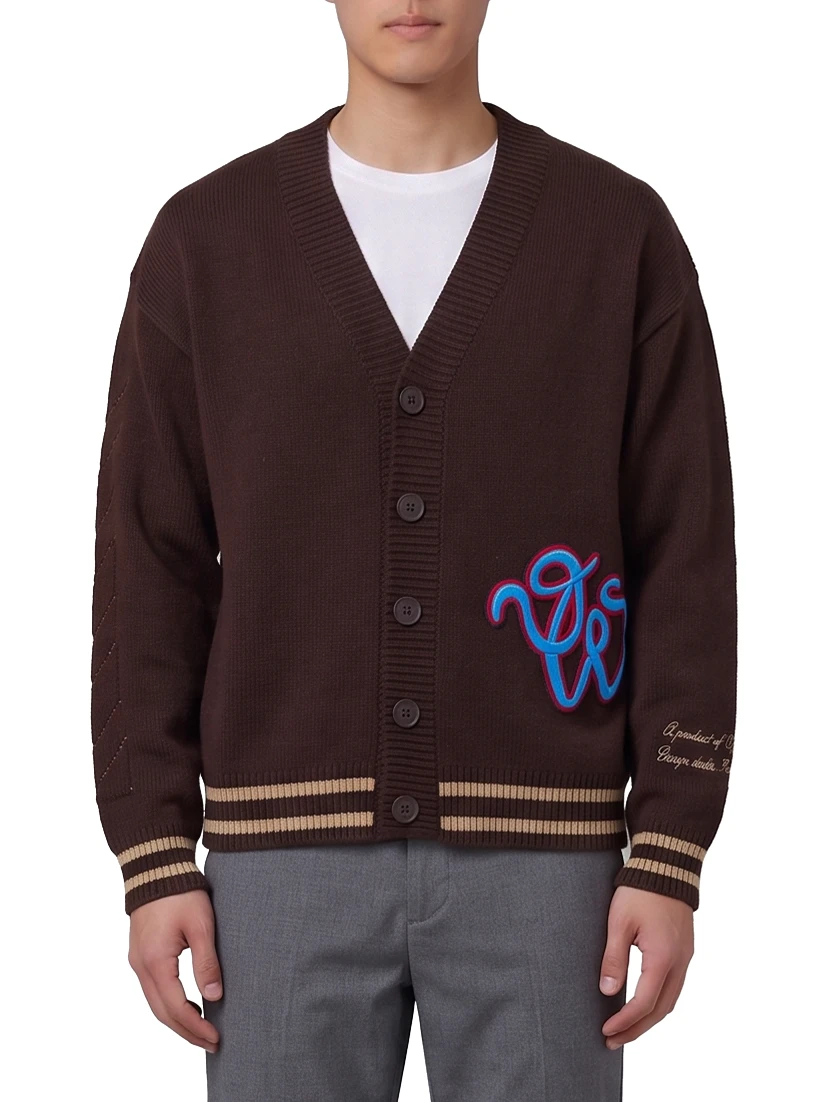 Cat Off Varsity knit cardigan
