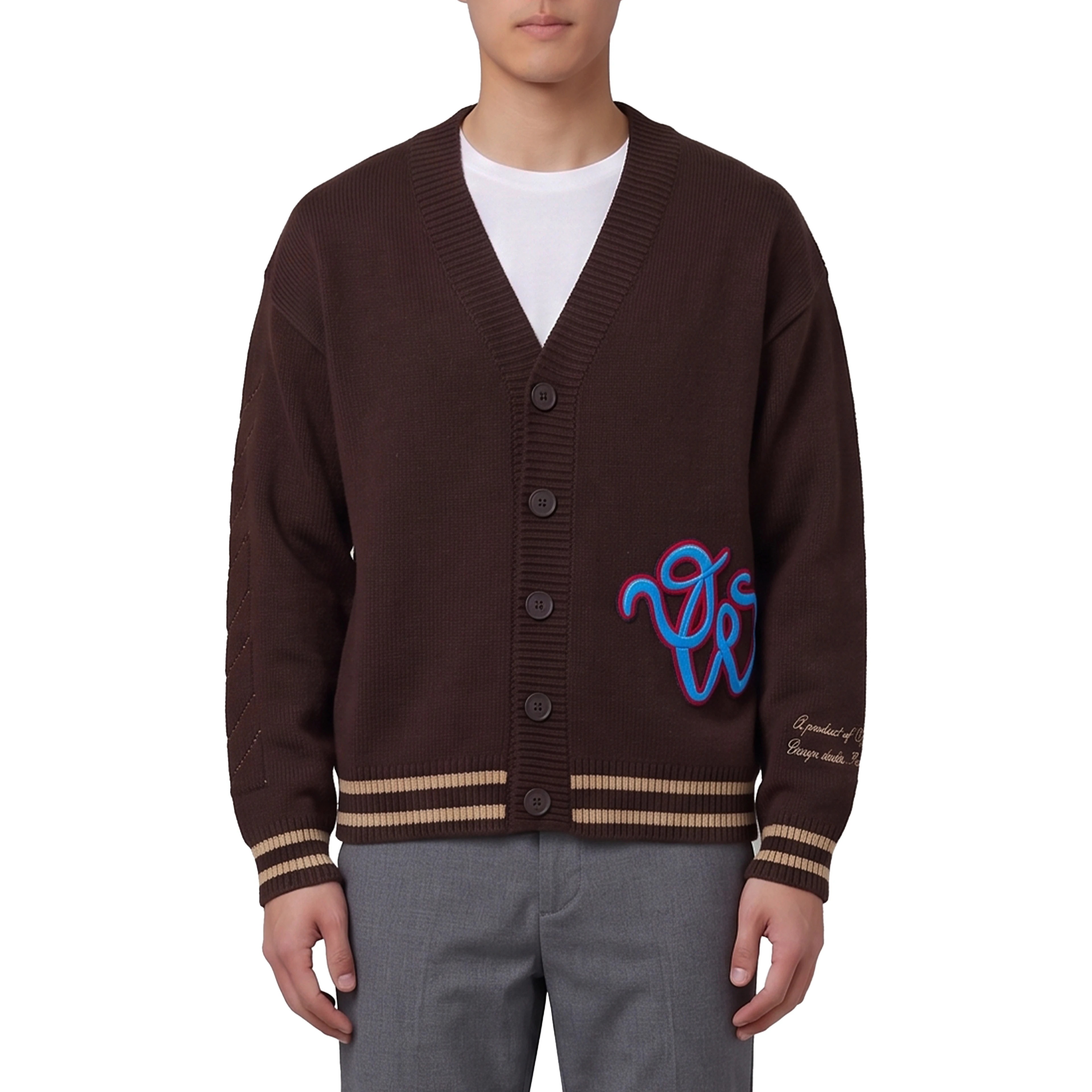 Cat Off Varsity knit cardigan