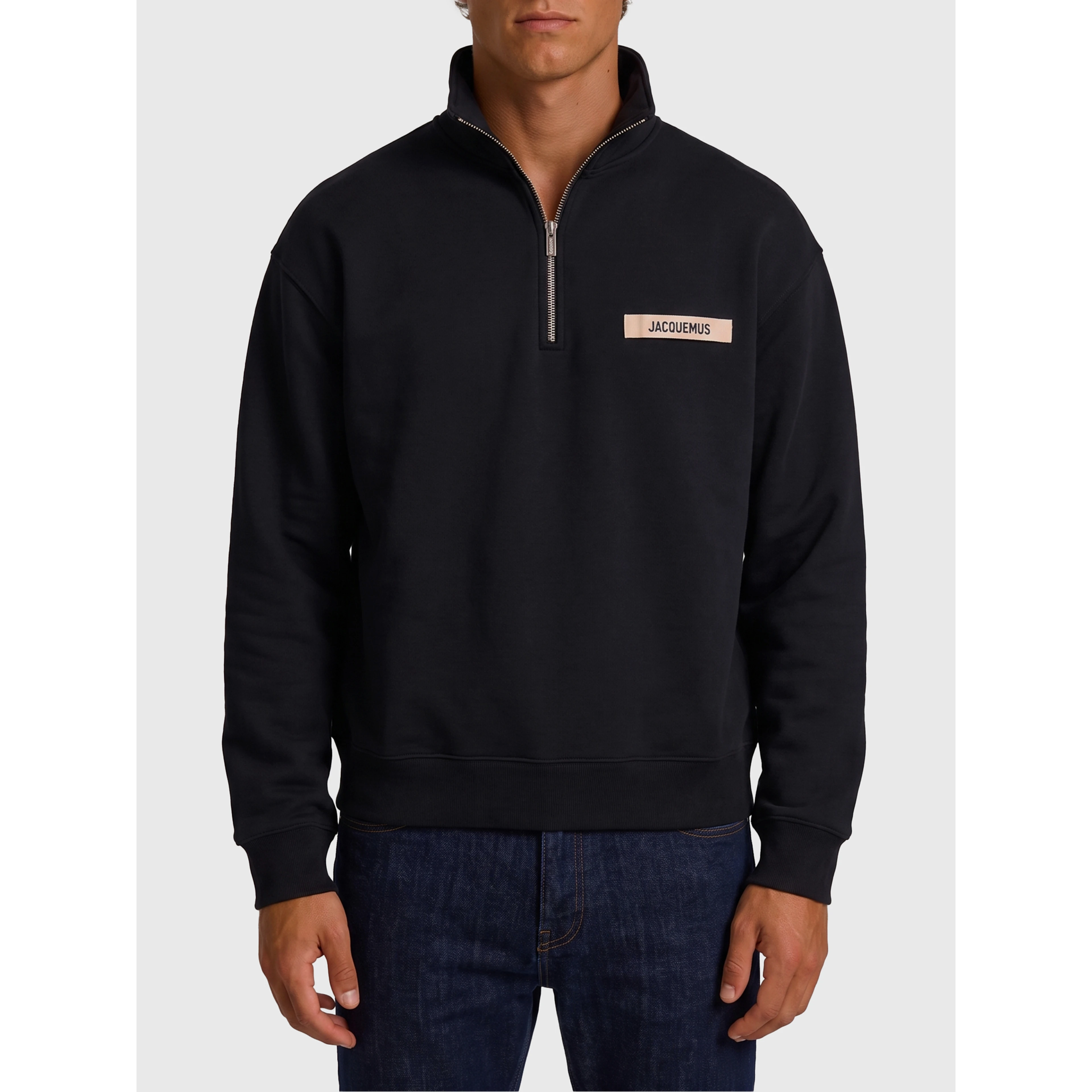 Gros Grain zip-neck sweatshirt