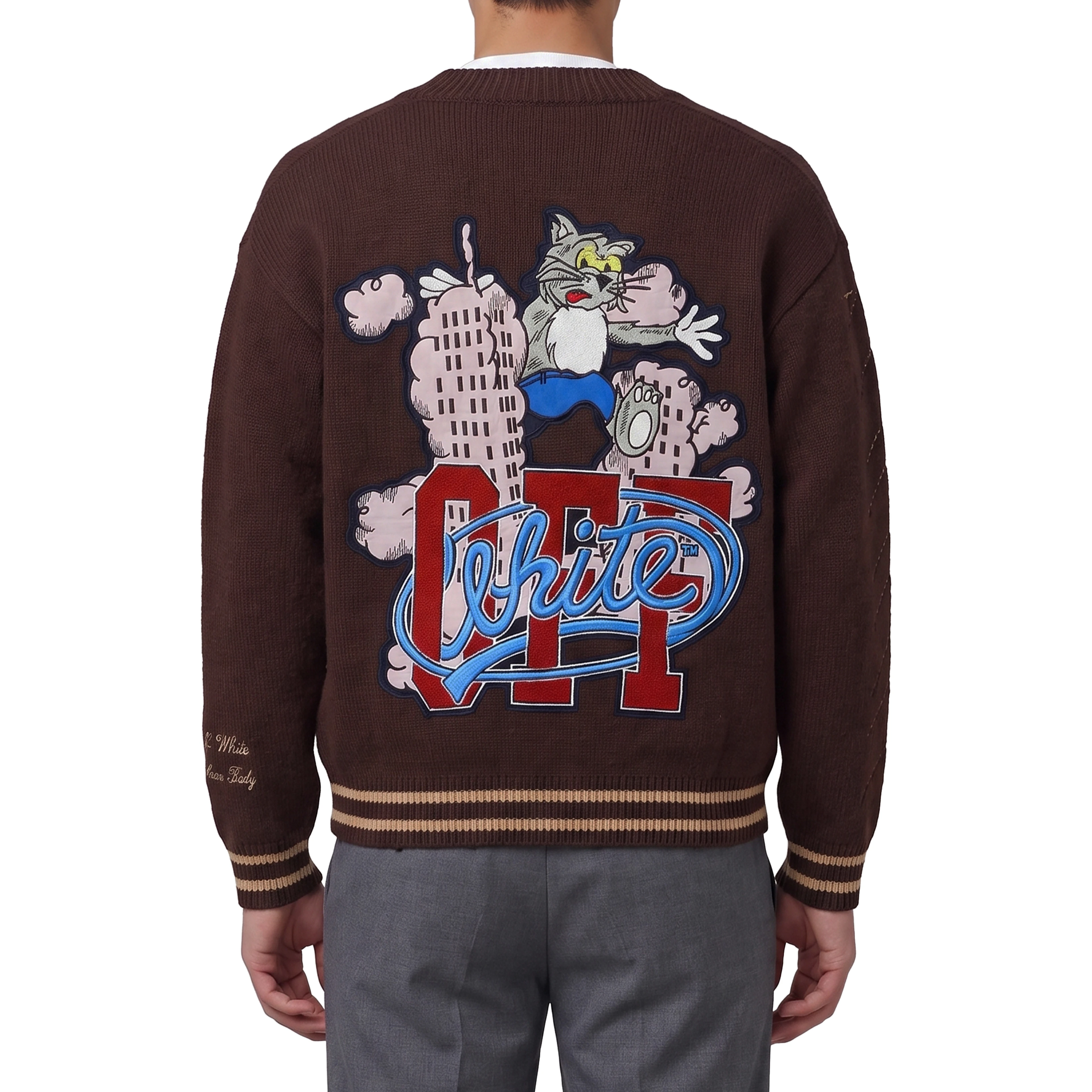 Cat Off Varsity knit cardigan