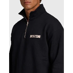 Gros Grain zip-neck sweatshirt