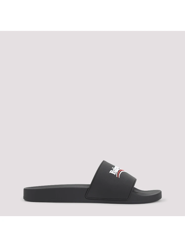 Balenciaga Pool Rubber Political Logo Slide