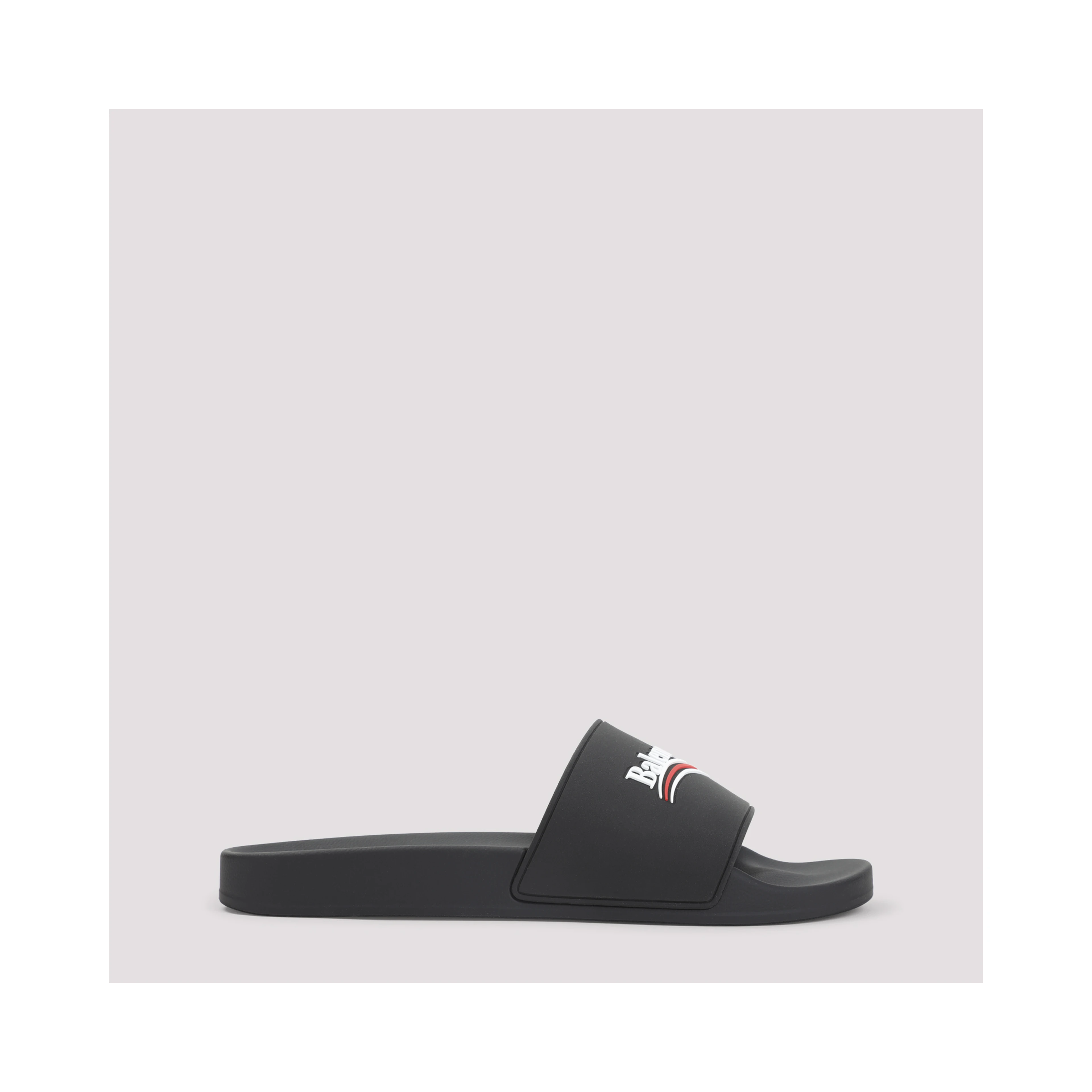 Balenciaga Pool Rubber Political Logo Slide