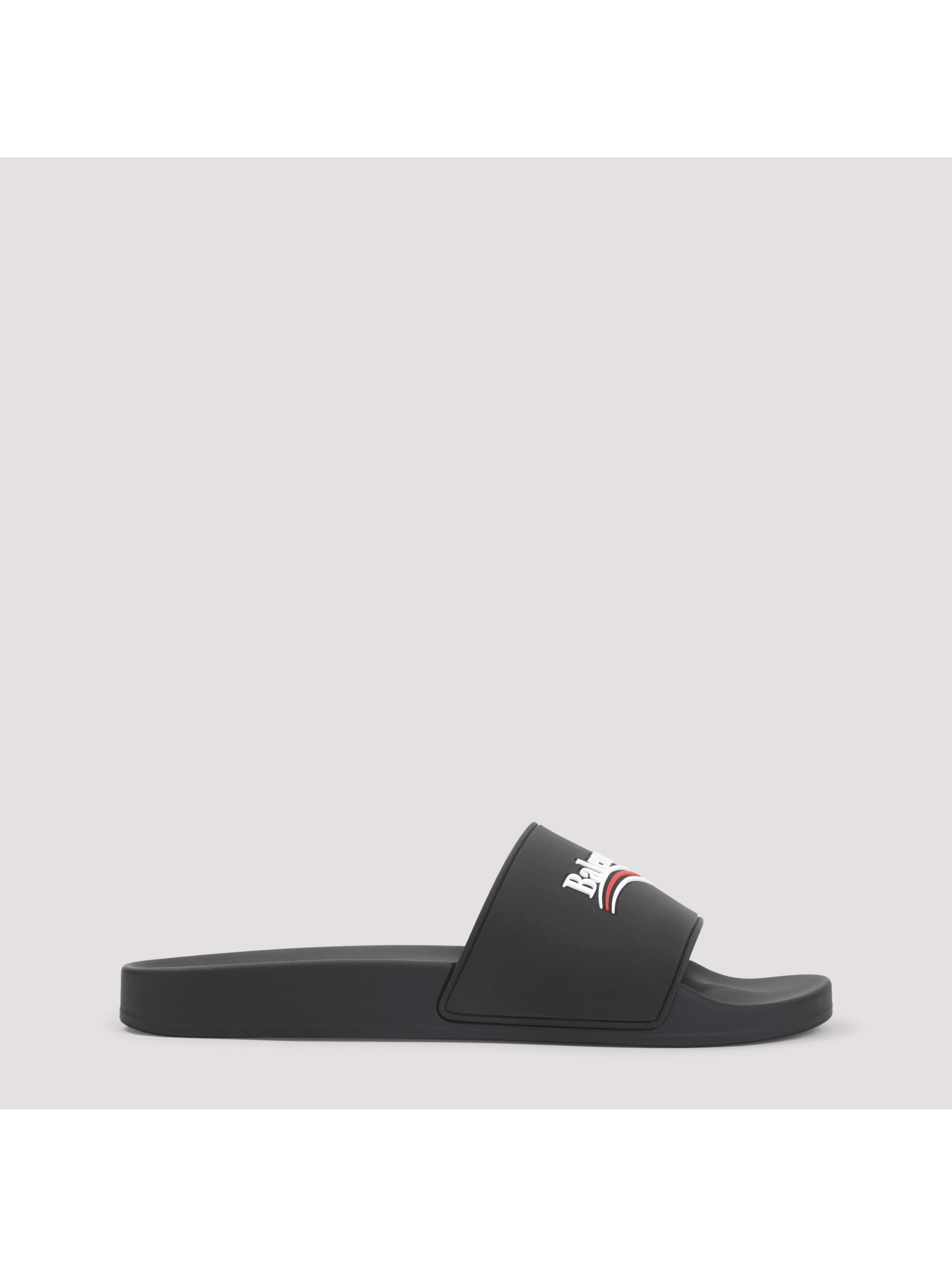Balenciaga Pool Rubber Political Logo Slide