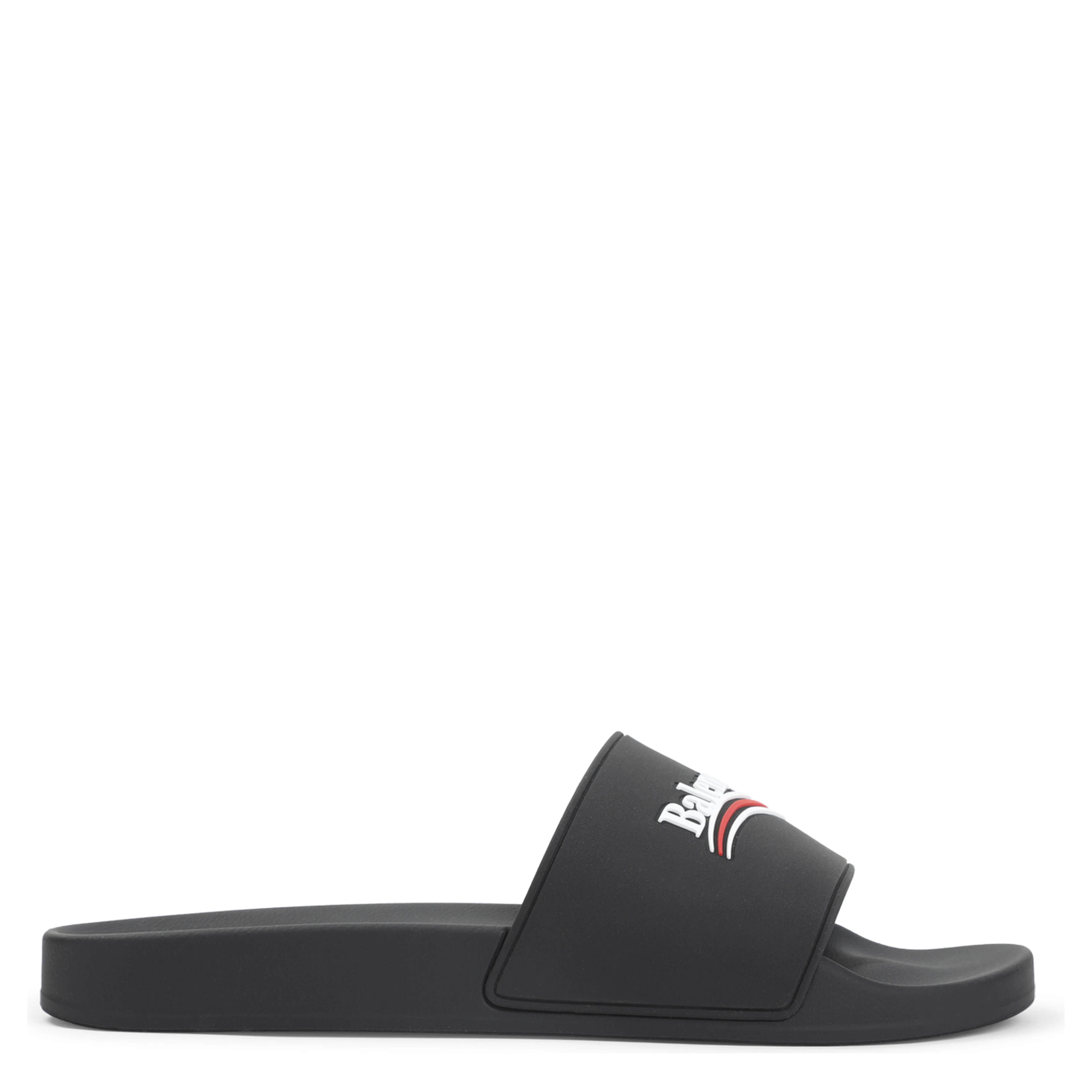Balenciaga Pool Rubber Political Logo Slide