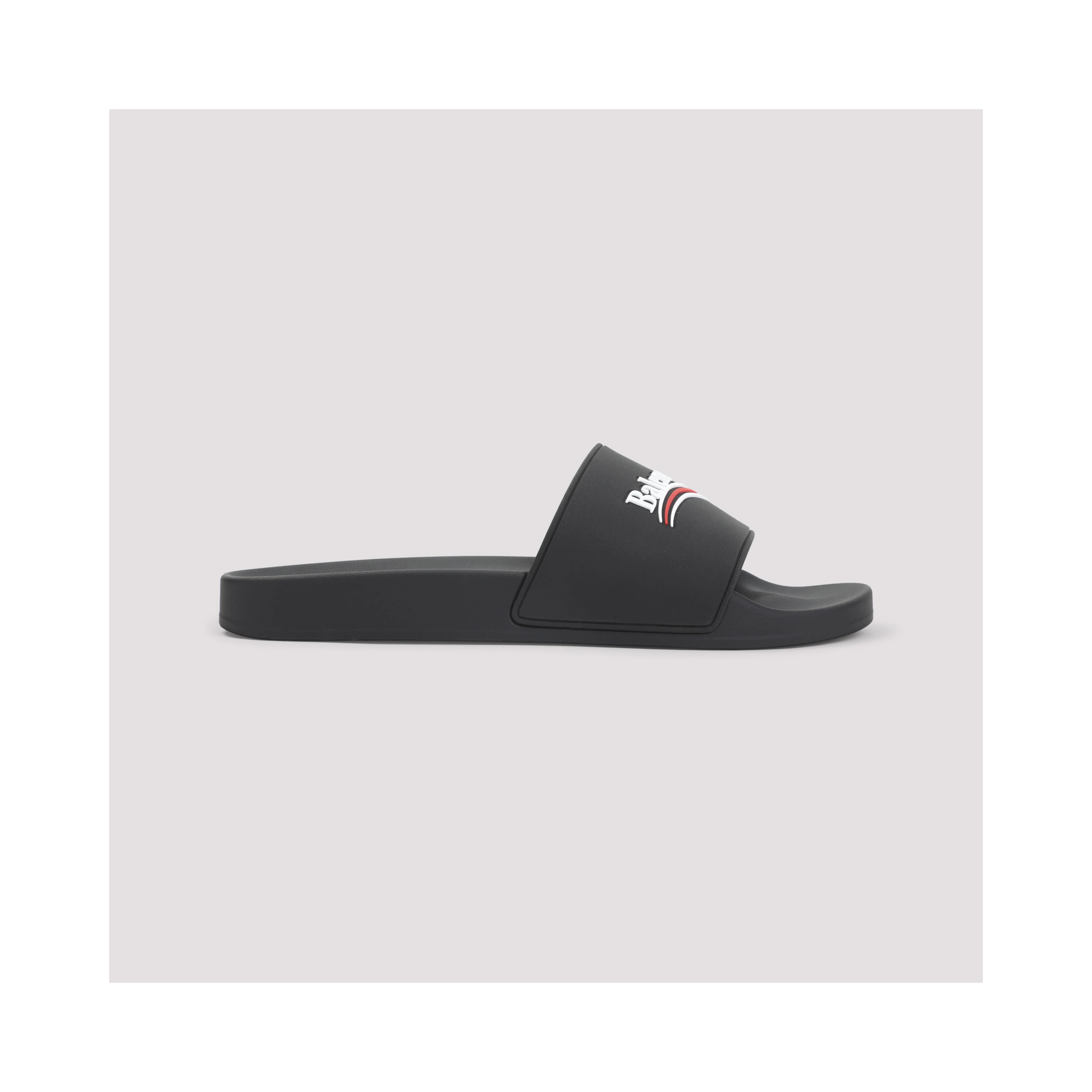 Balenciaga Pool Rubber Political Logo Slide