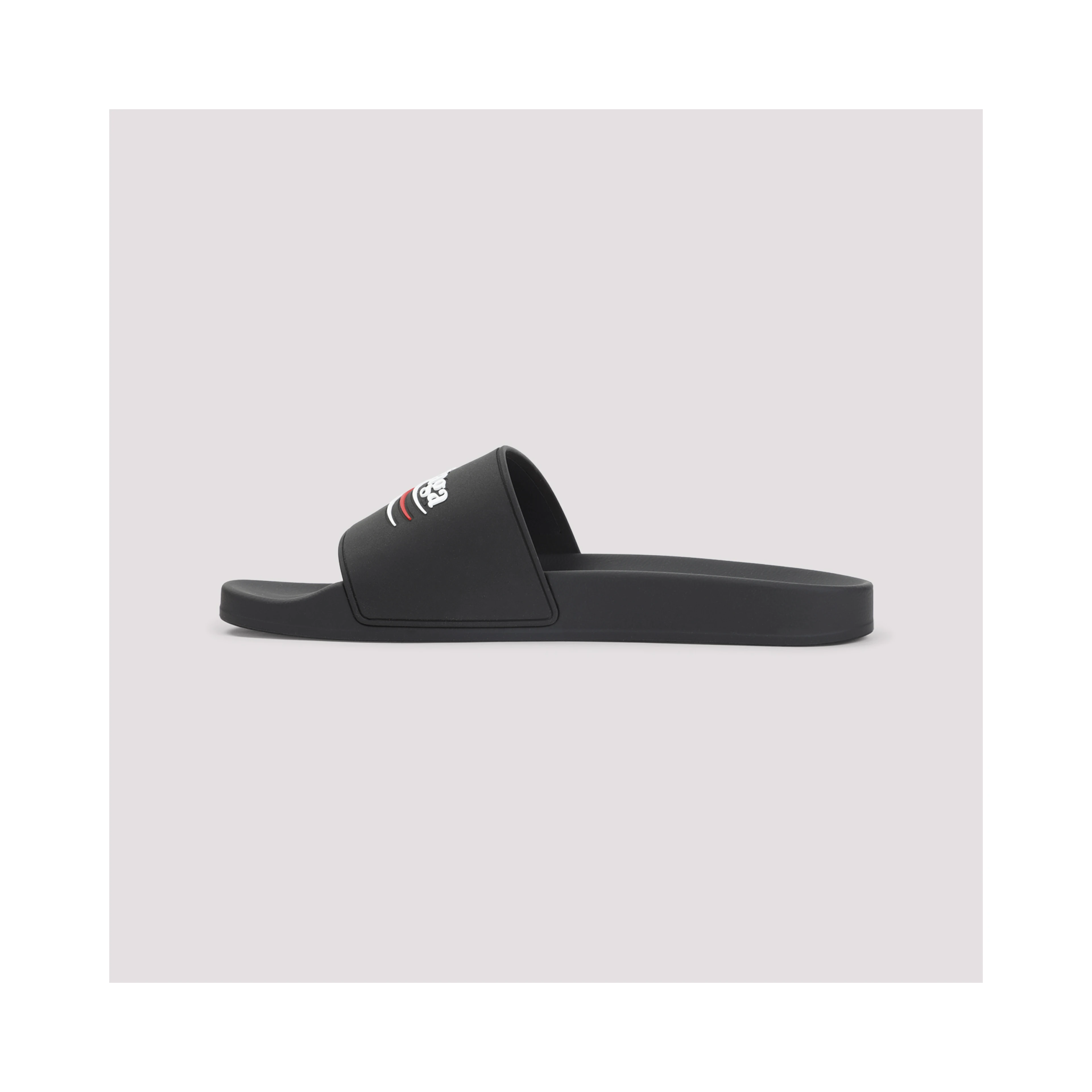 Balenciaga Pool Rubber Political Logo Slide