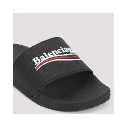 Balenciaga Pool Rubber Political Logo Slide