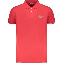 Red Cotton Mens Polo Shirt