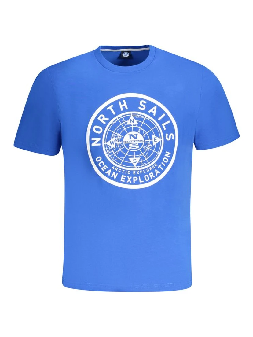 Blue Cotton Men's T-Shirt