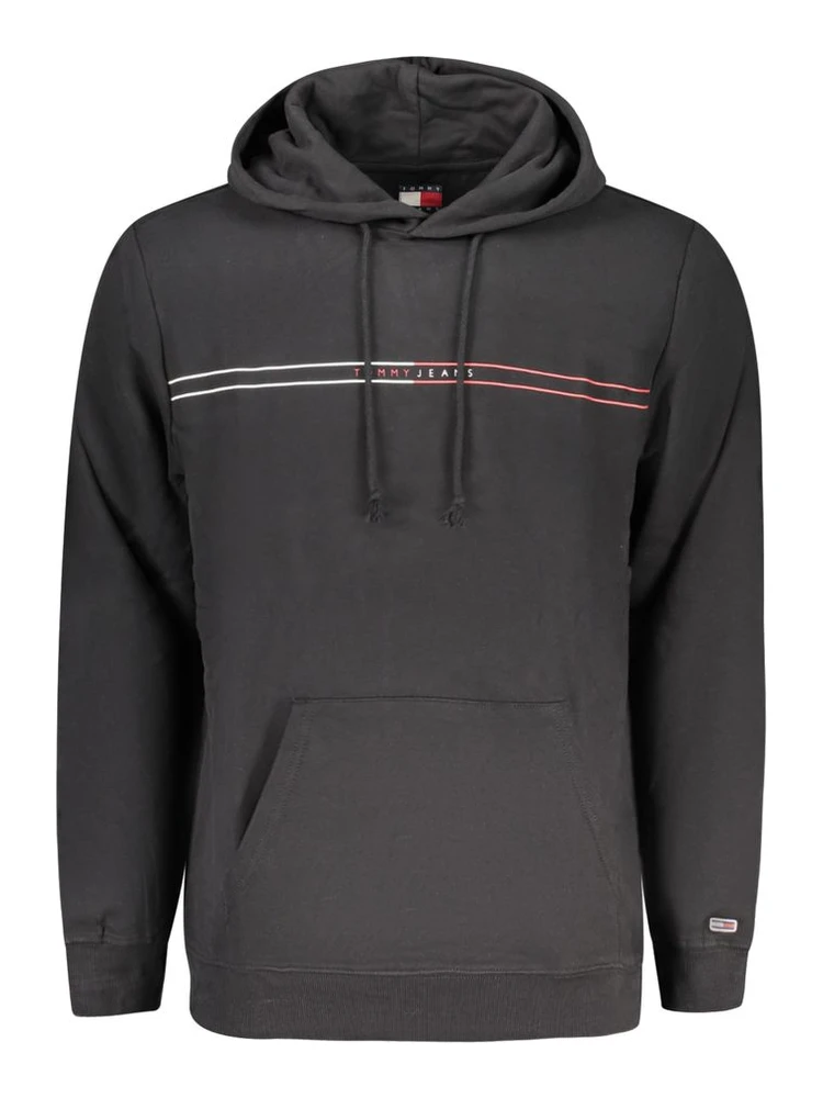 "Black Cotton Men's Hoodie"