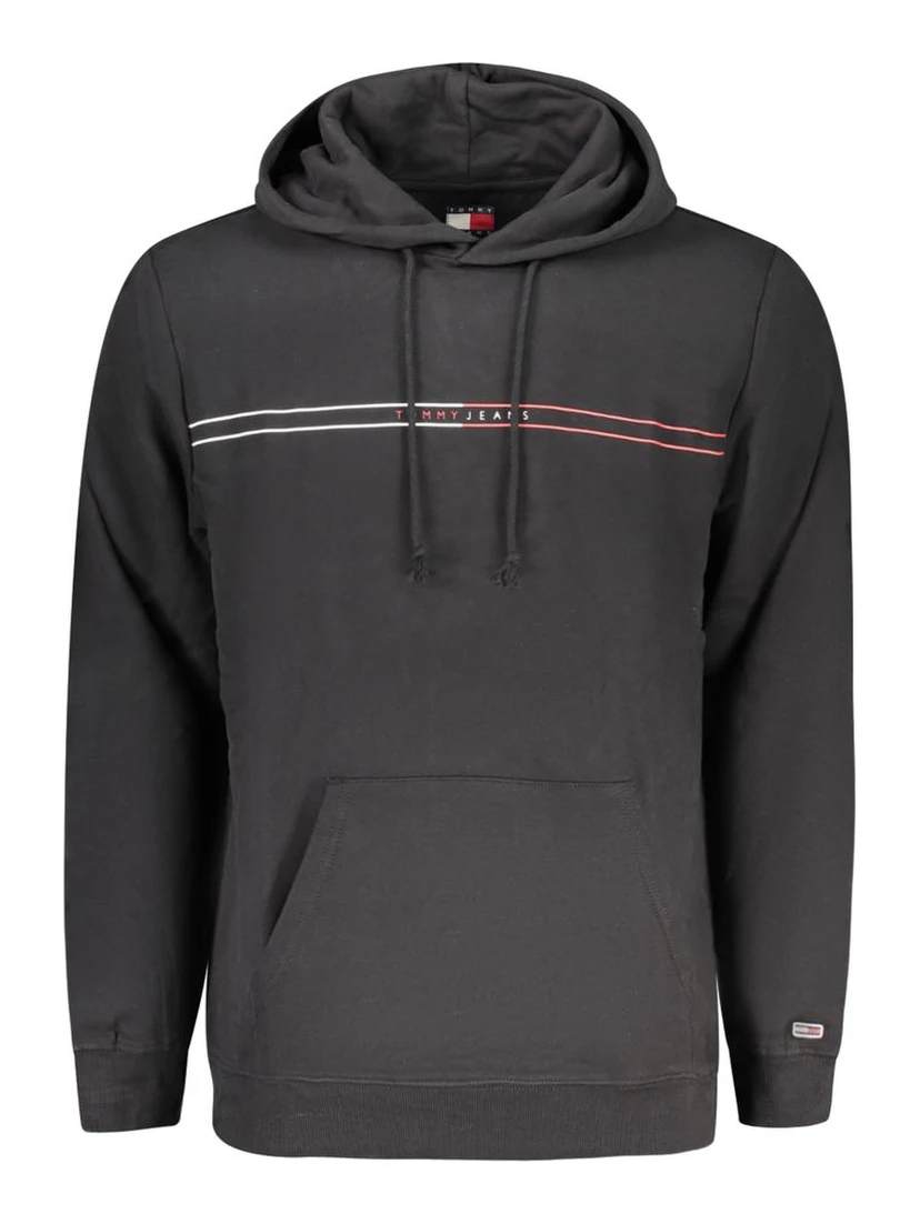 "Black Cotton Men's Hoodie"