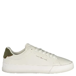 White Polyurethane Men Sneaker