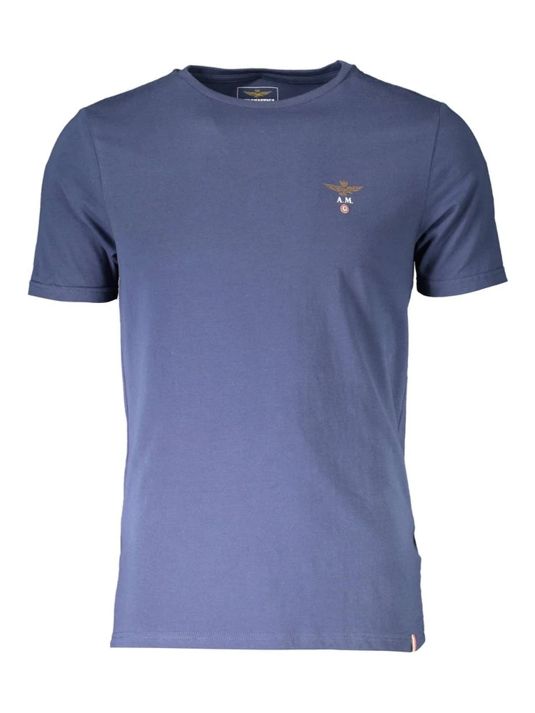 Blu Cotton Men T-Shirt
