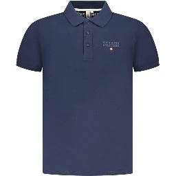 Navy Cotton Men Polo