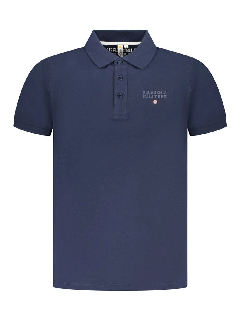Navy Cotton Men Polo