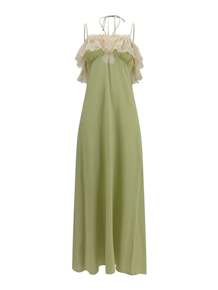 Bicolor Silk Casual Dress