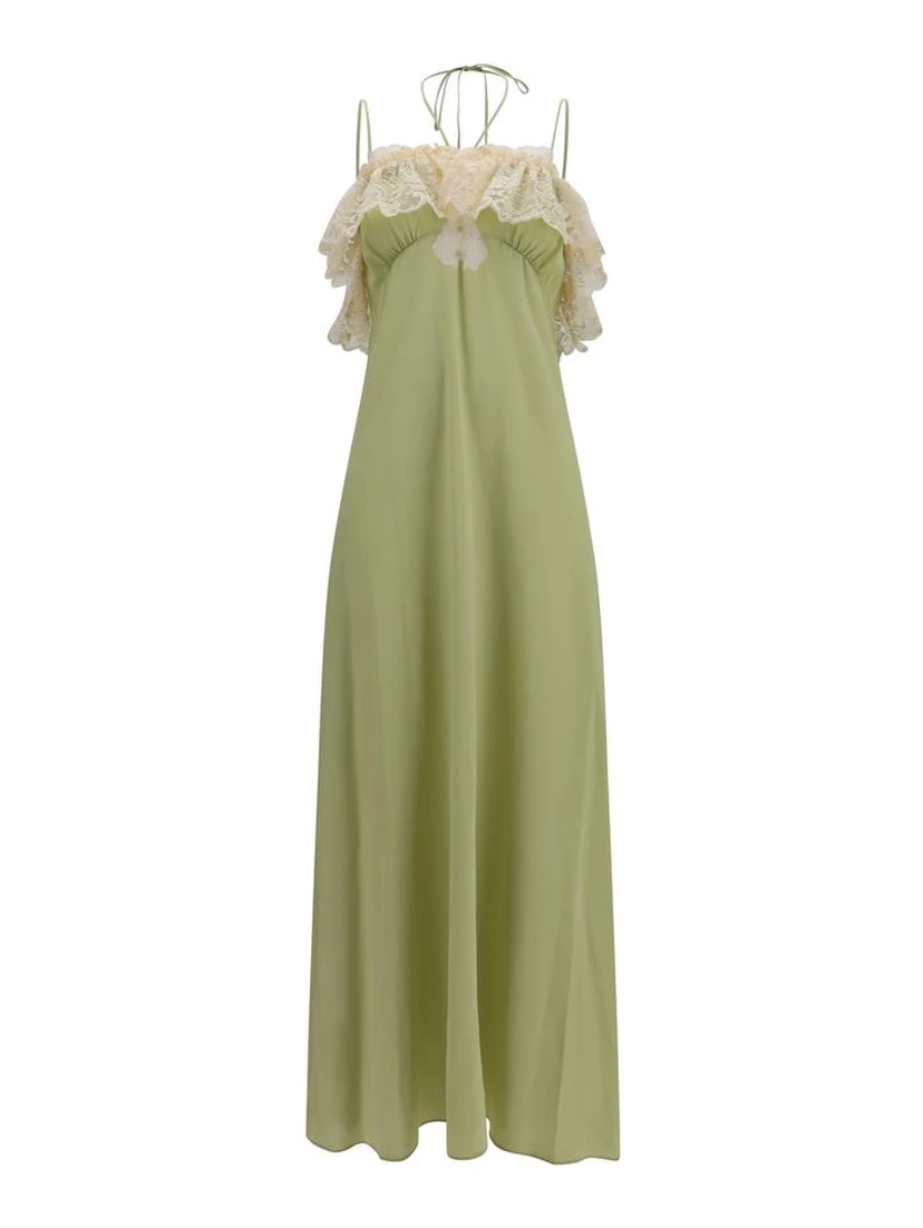 Bicolor Silk Casual Dress
