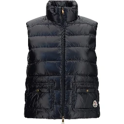 Black Polyamide Sleeveless Jacket