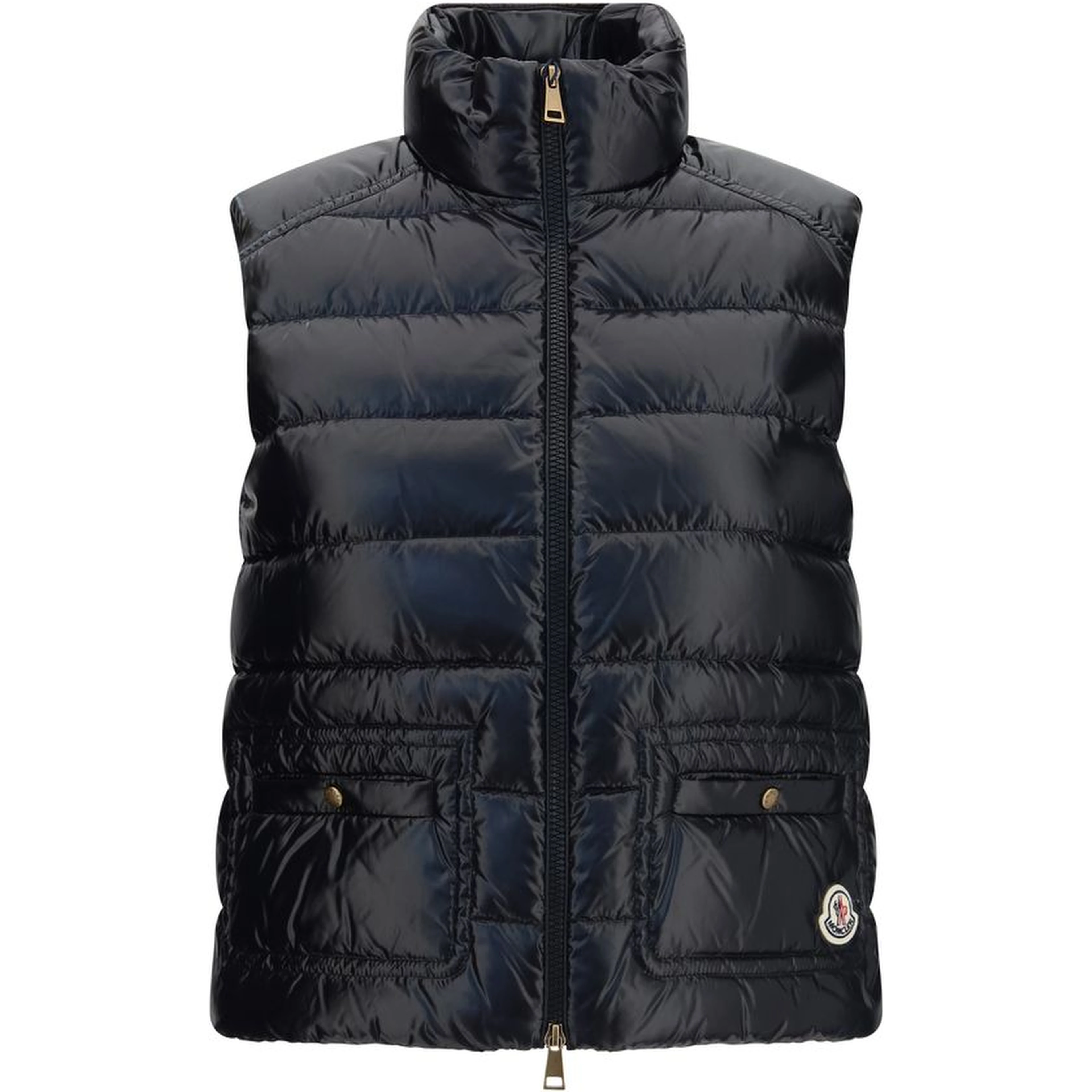 Black Polyamide Sleeveless Jacket