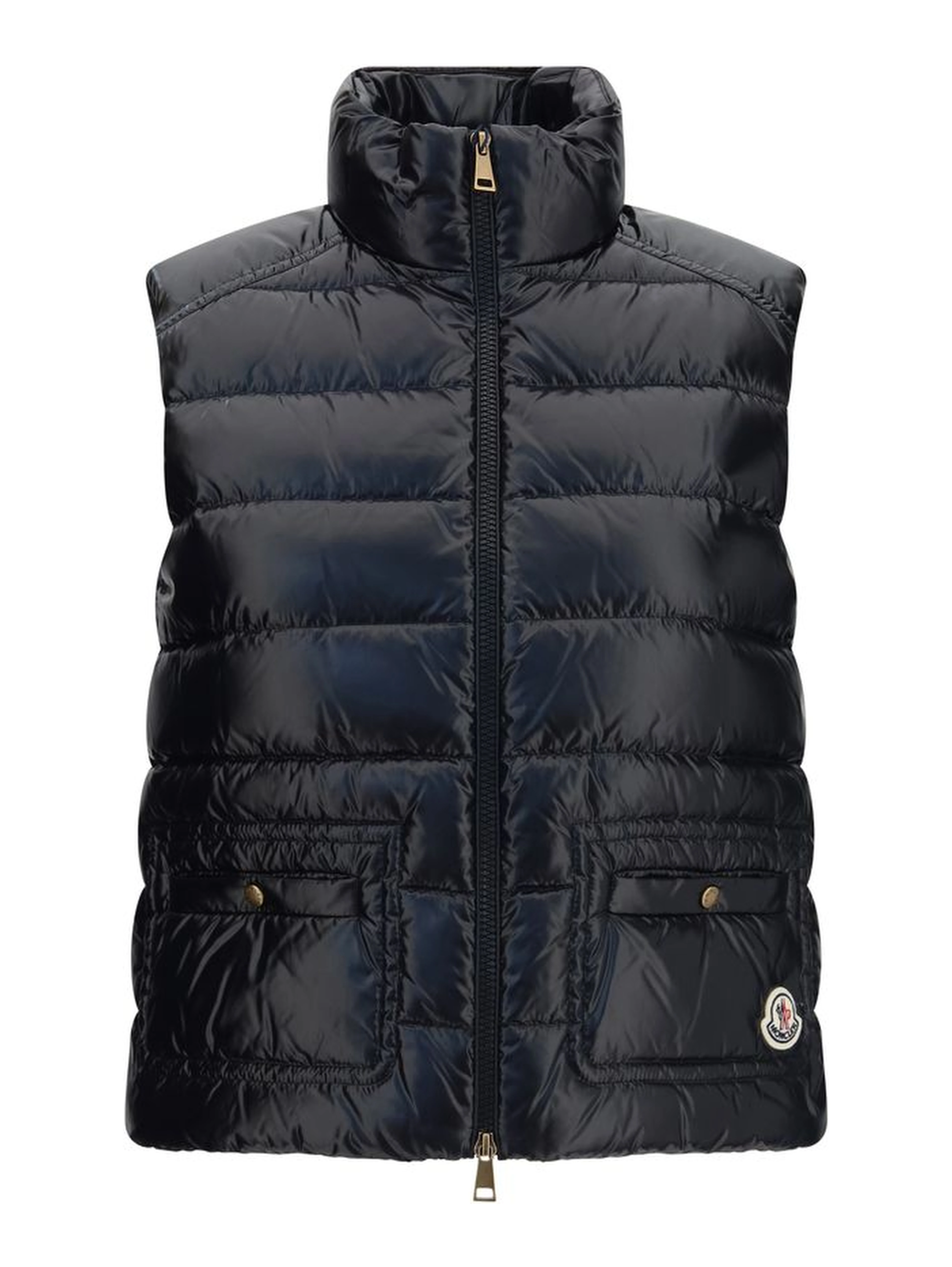 Black Polyamide Sleeveless Jacket