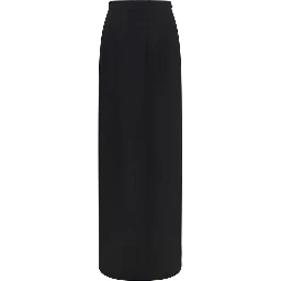 Black Wool Oves Aries Long Skirt