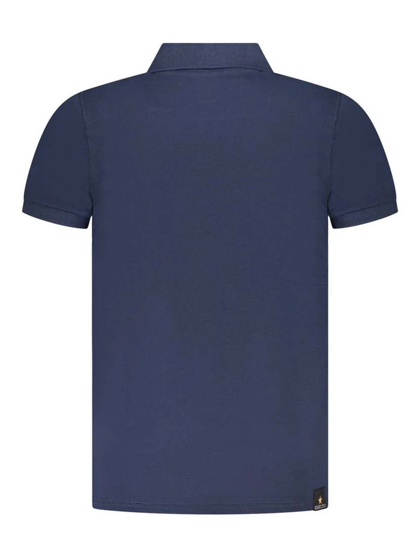 Navy Cotton Men Polo