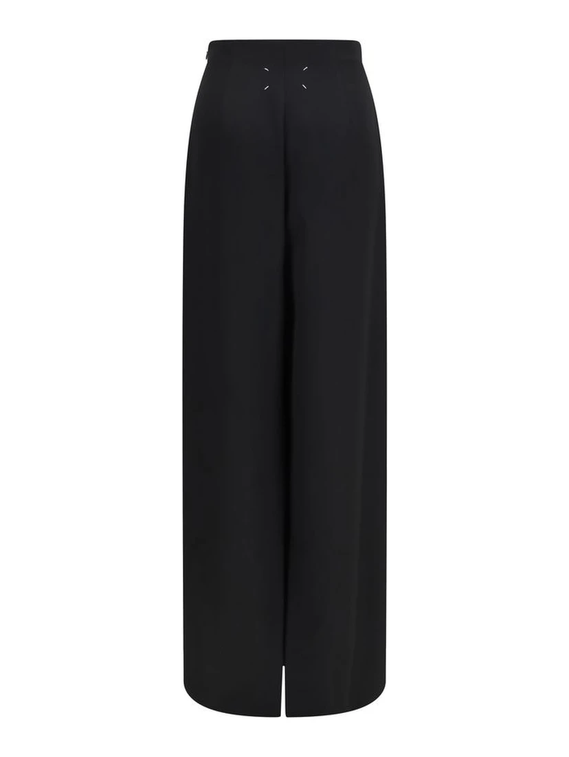 Black Wool Oves Aries Long Skirt