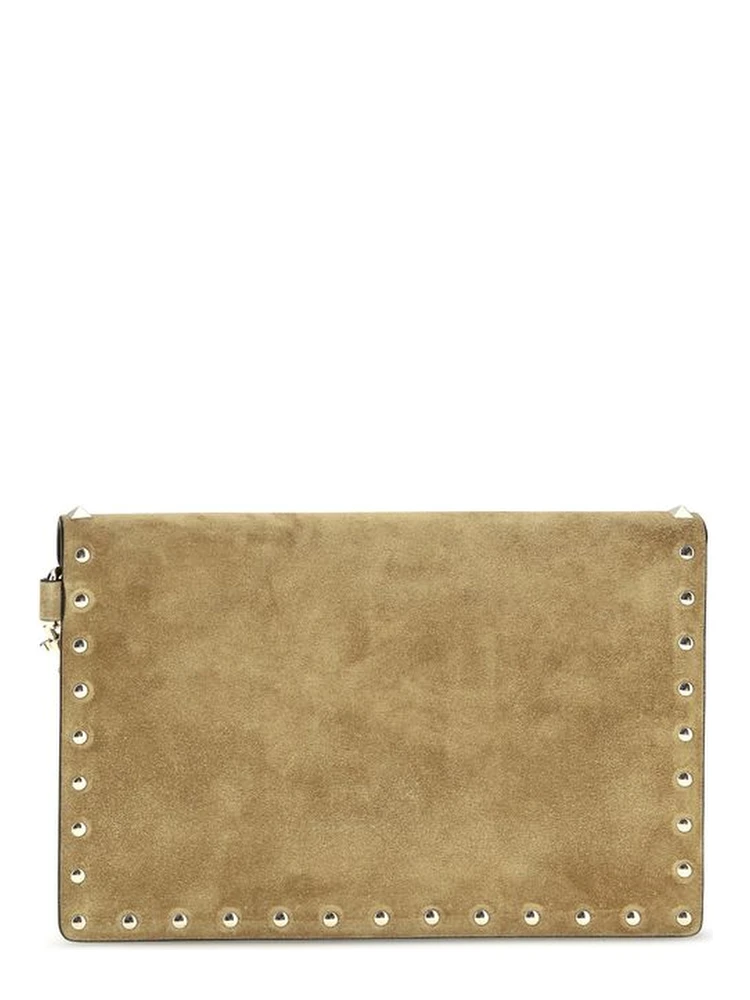 Beige Suede Leather Clutch Bag alternative
