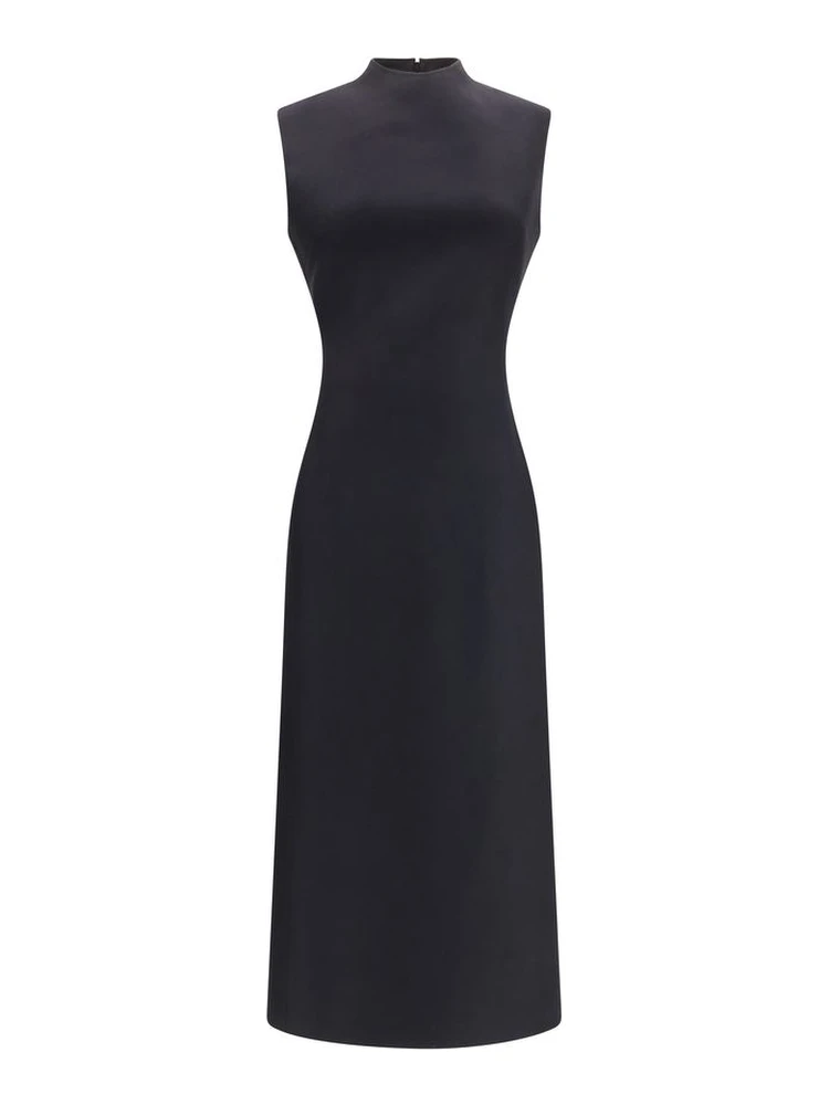 Black Wool Oves Aries Casual Dress
