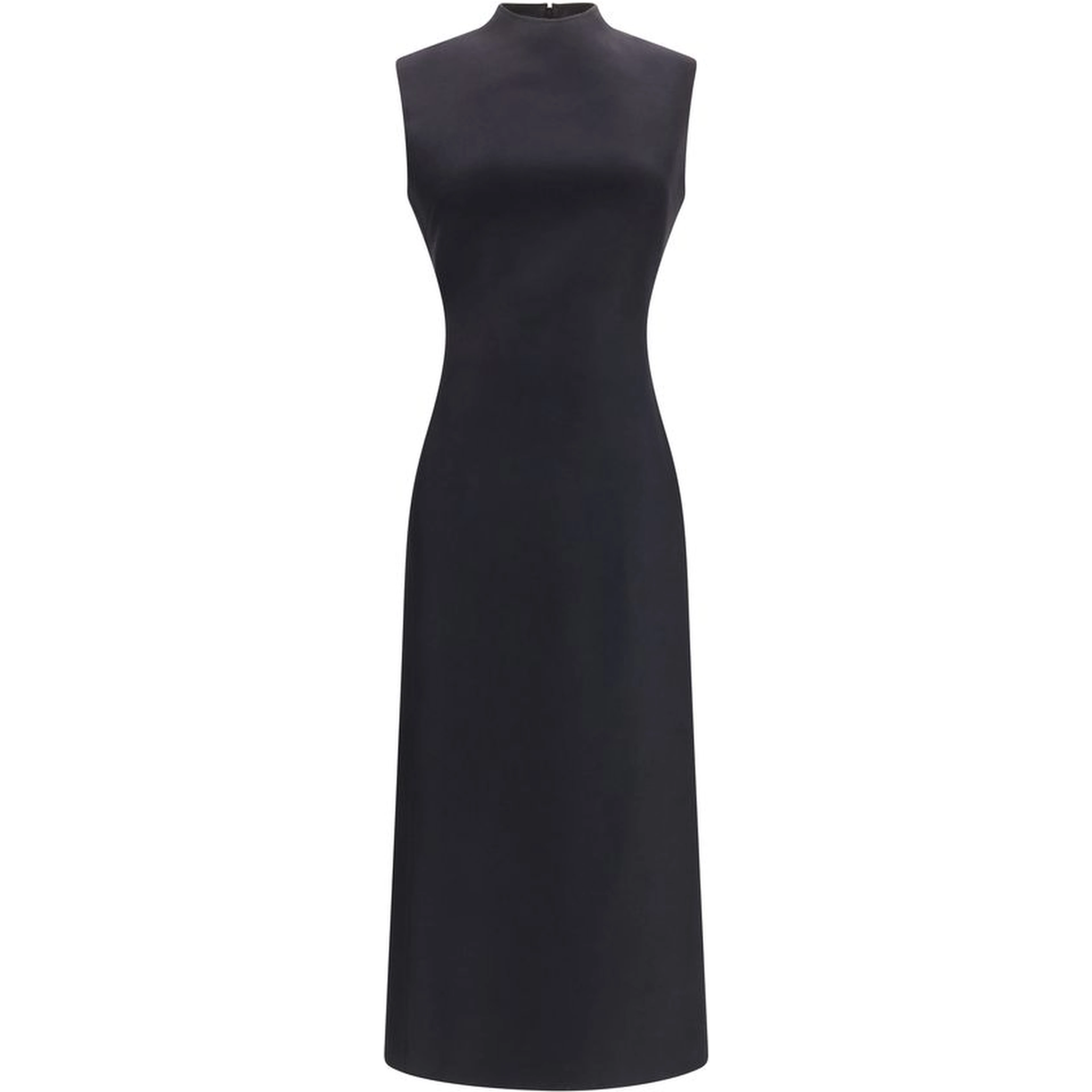 Black Wool Oves Aries Casual Dress
