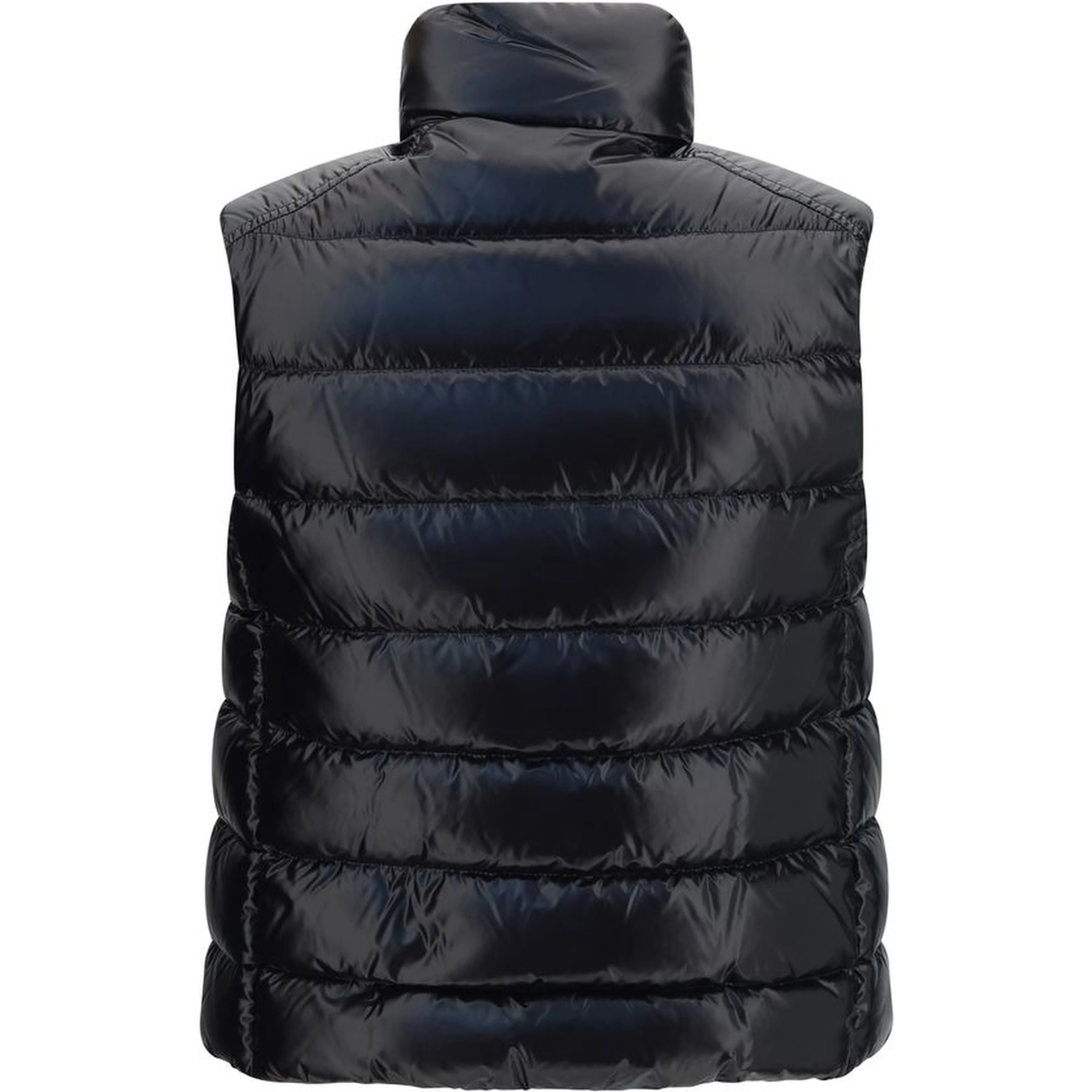 Black Polyamide Sleeveless Jacket