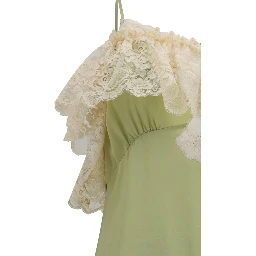 Bicolor Silk Casual Dress