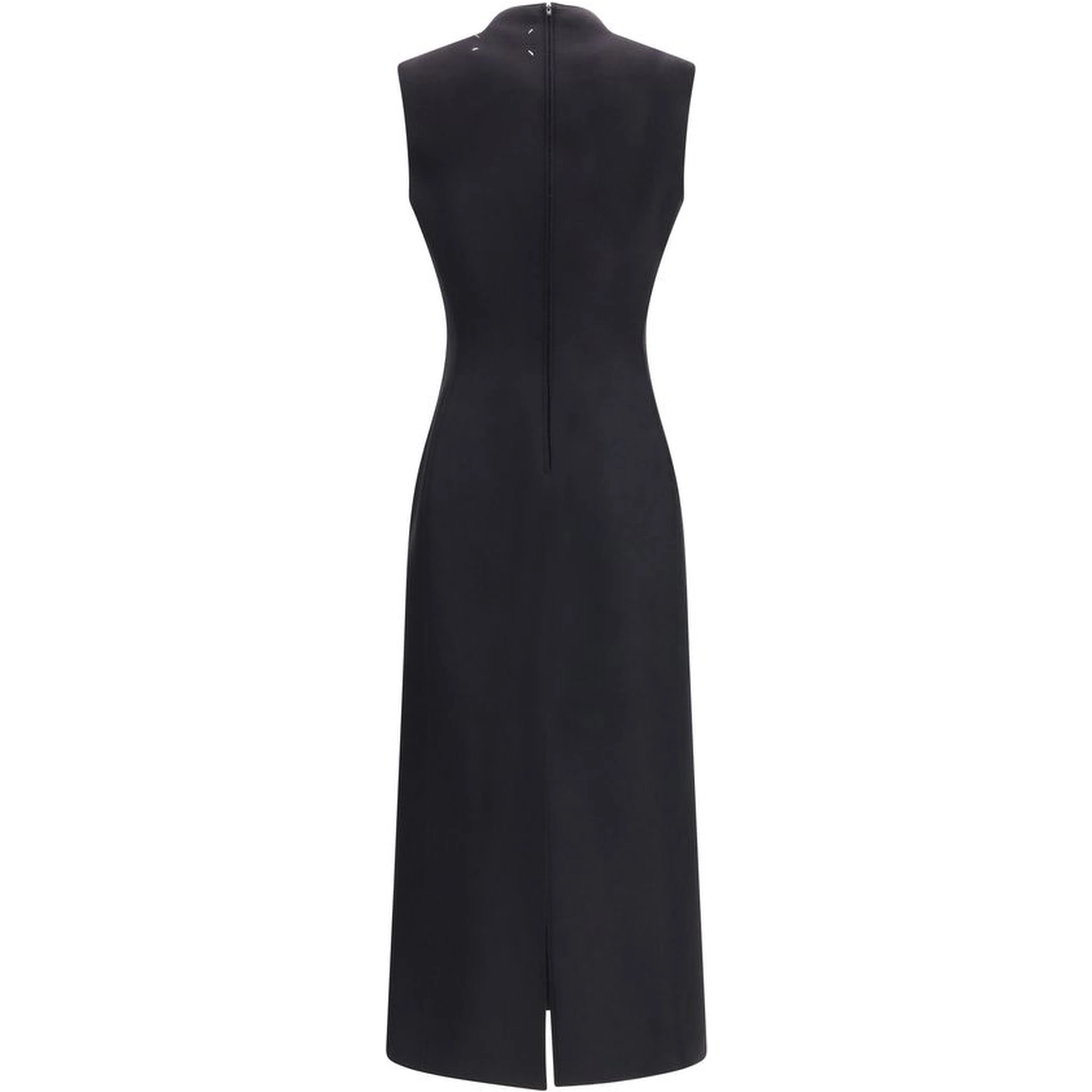 Black Wool Oves Aries Casual Dress