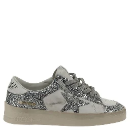 Gray Calf Leather Bos Taurus Low Top Sneakers