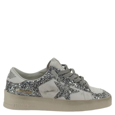 Gray Calf Leather Bos Taurus Low Top Sneakers