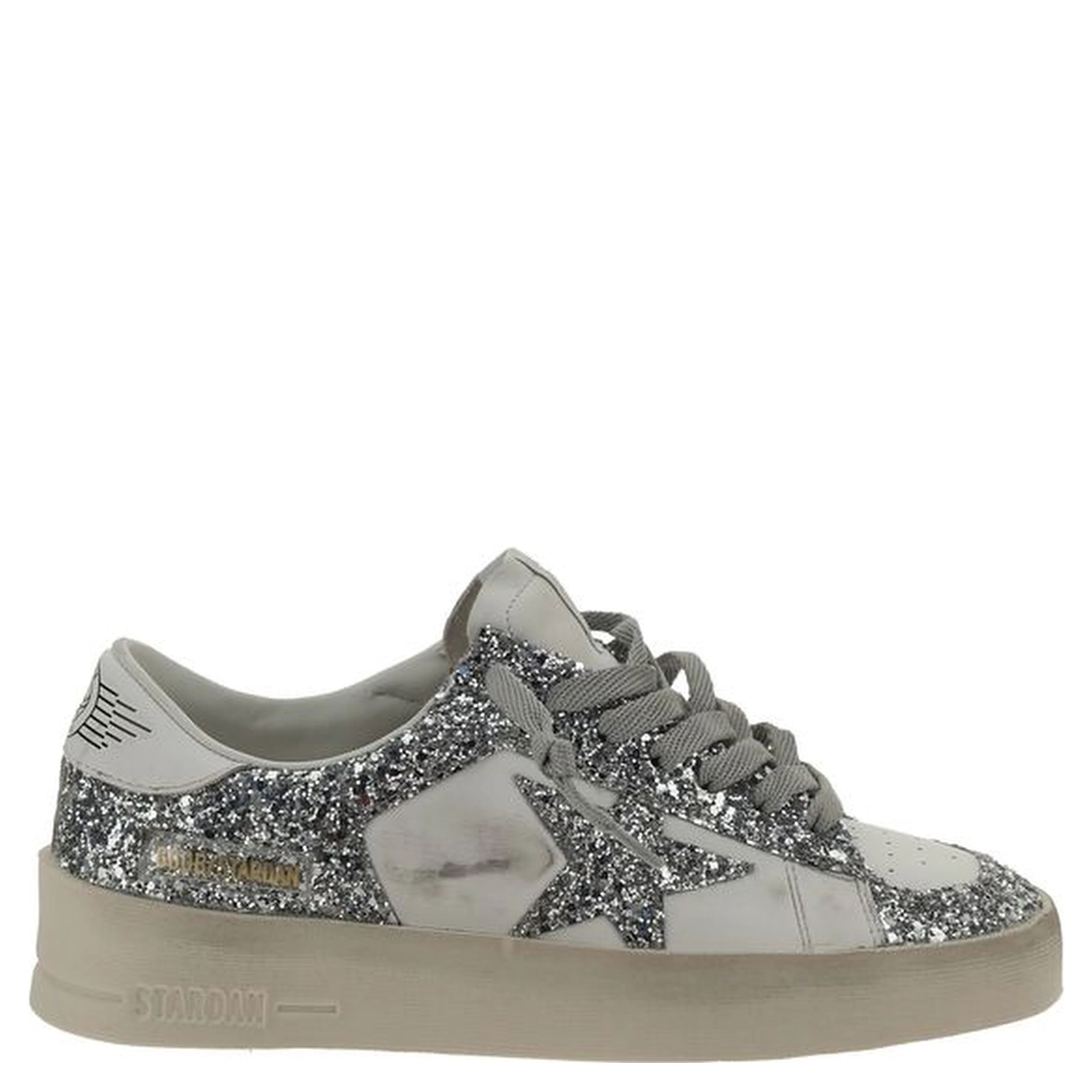Gray Calf Leather Bos Taurus Low Top Sneakers