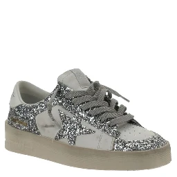 Gray Calf Leather Bos Taurus Low Top Sneakers