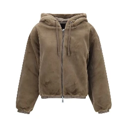 Brown Faux Fur Sweatshirt