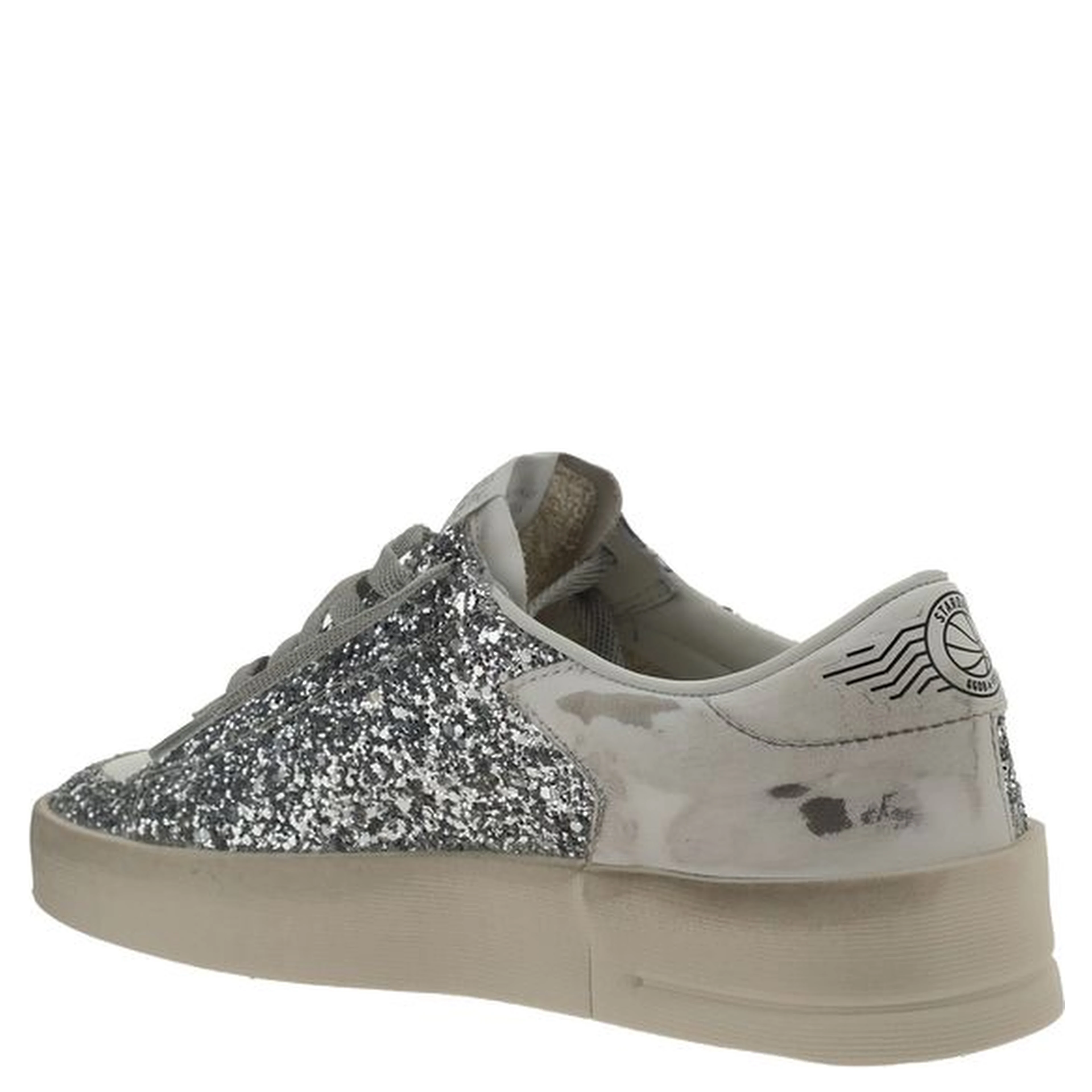 Gray Calf Leather Bos Taurus Low Top Sneakers