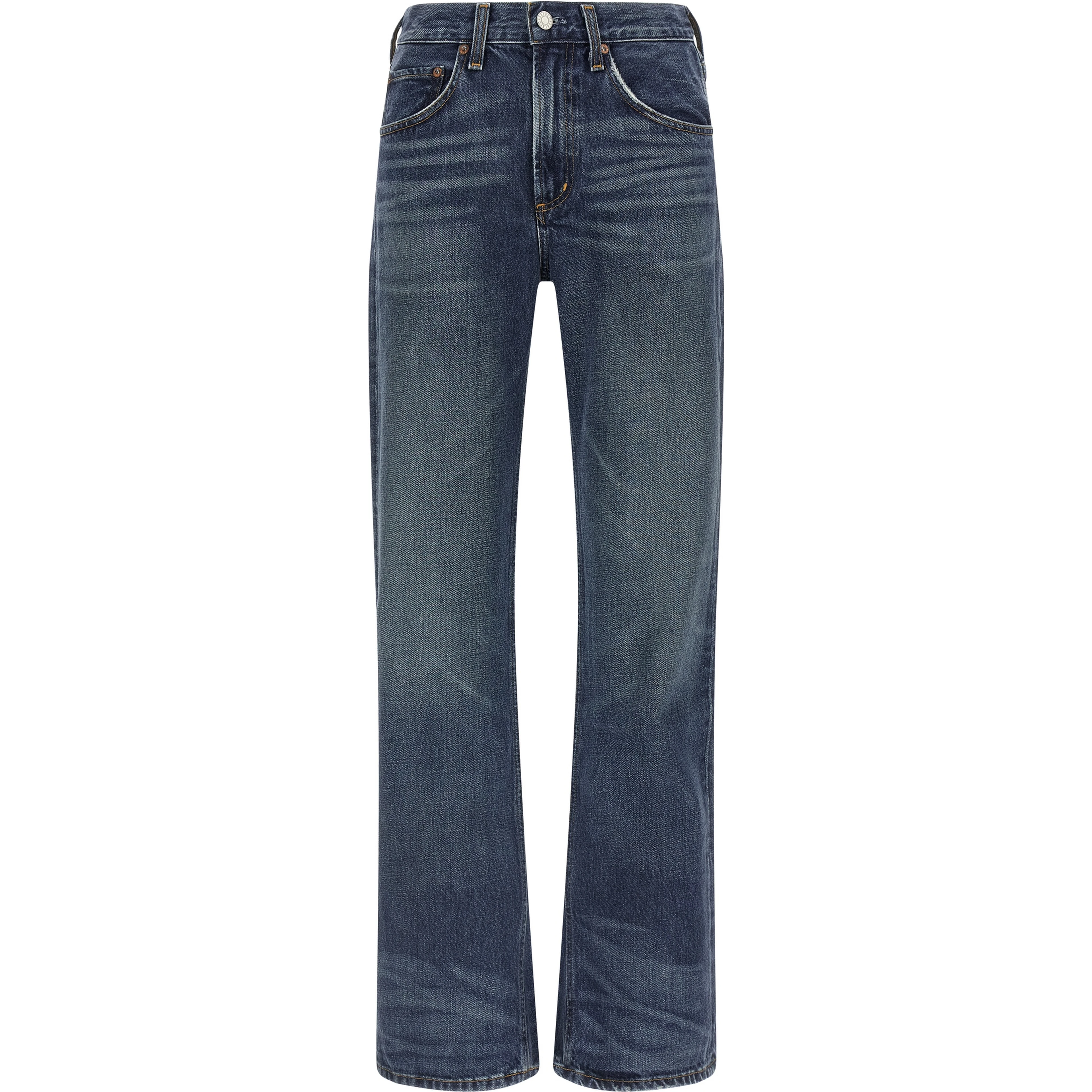 Blue Cotton Bootcut Jeans