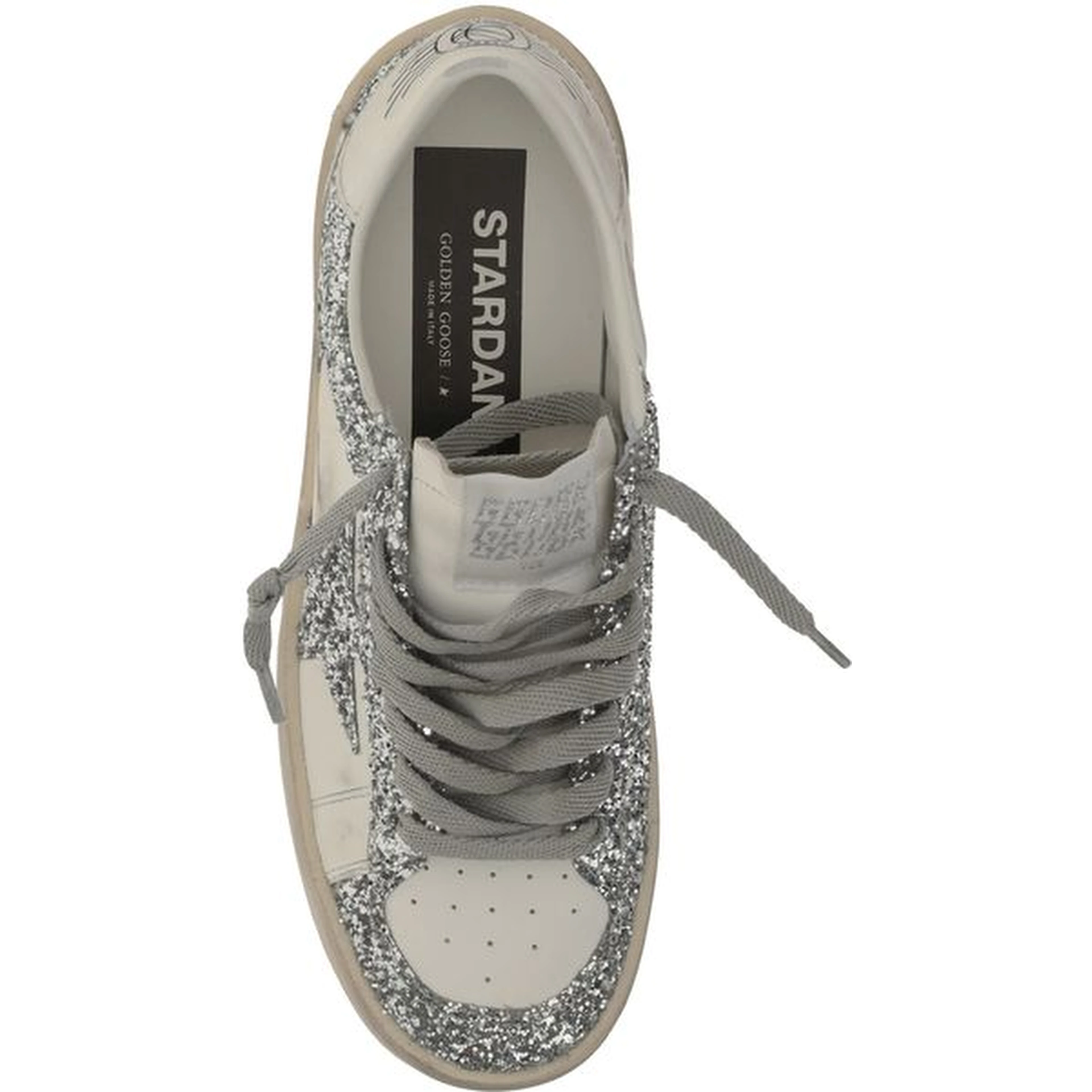 Gray Calf Leather Bos Taurus Low Top Sneakers